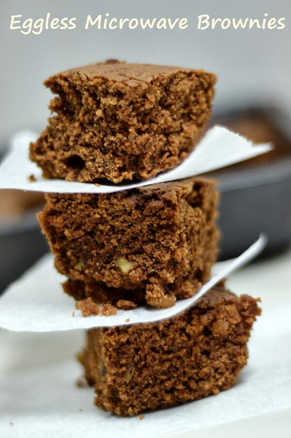 Eggless Microwave Brownies The Big Sweet Tooth
