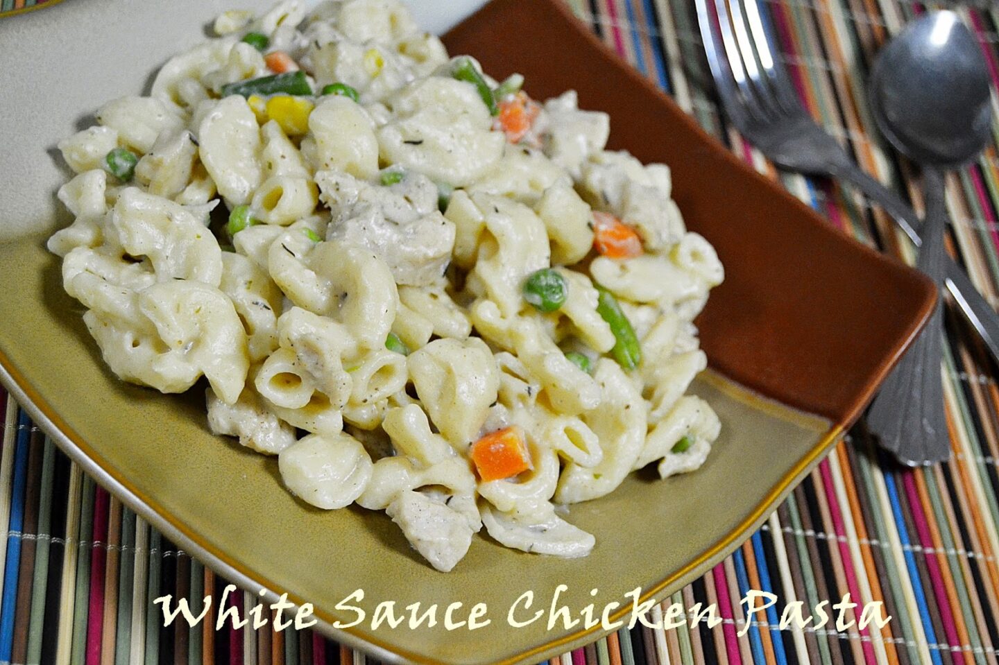 Chicken Pasta in White Sauce The Big Sweet Tooth