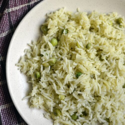 Pudina Matar Pulao Mint Peas Pilaf The Big Sweet Tooth