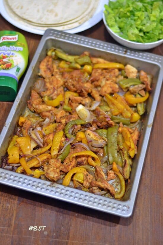 Chicken Fajita Tray Bake The Big Sweet Tooth